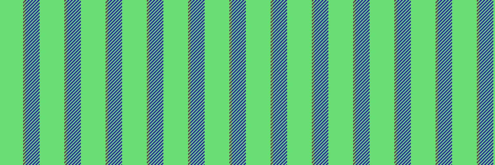 Dining seamless vertical lines, quality background fabric vector. Commercial stripe textile pattern texture in green and indigo colors. vector
