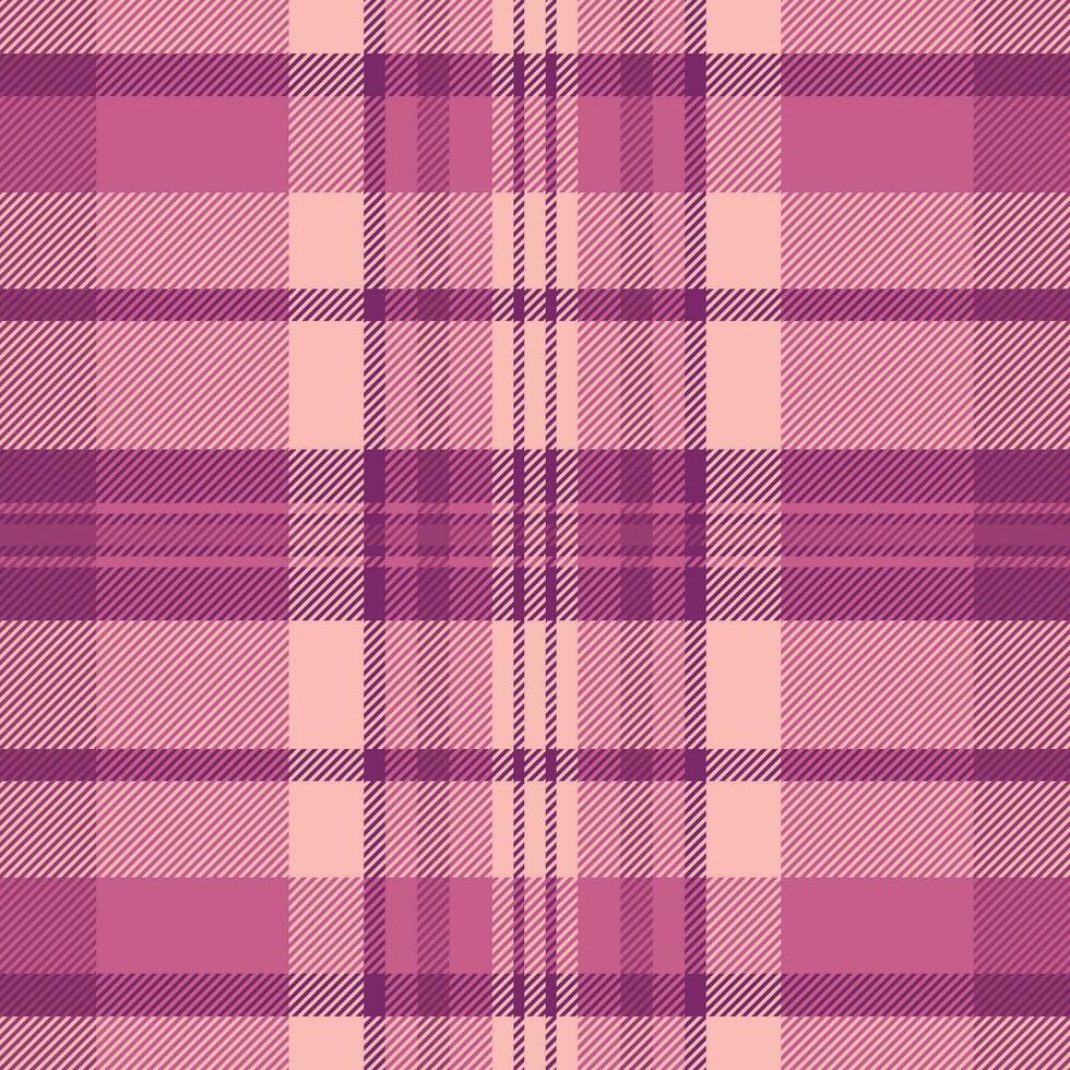 Plaid vector texture of seamless textile fabric with a tartan check background pattern.