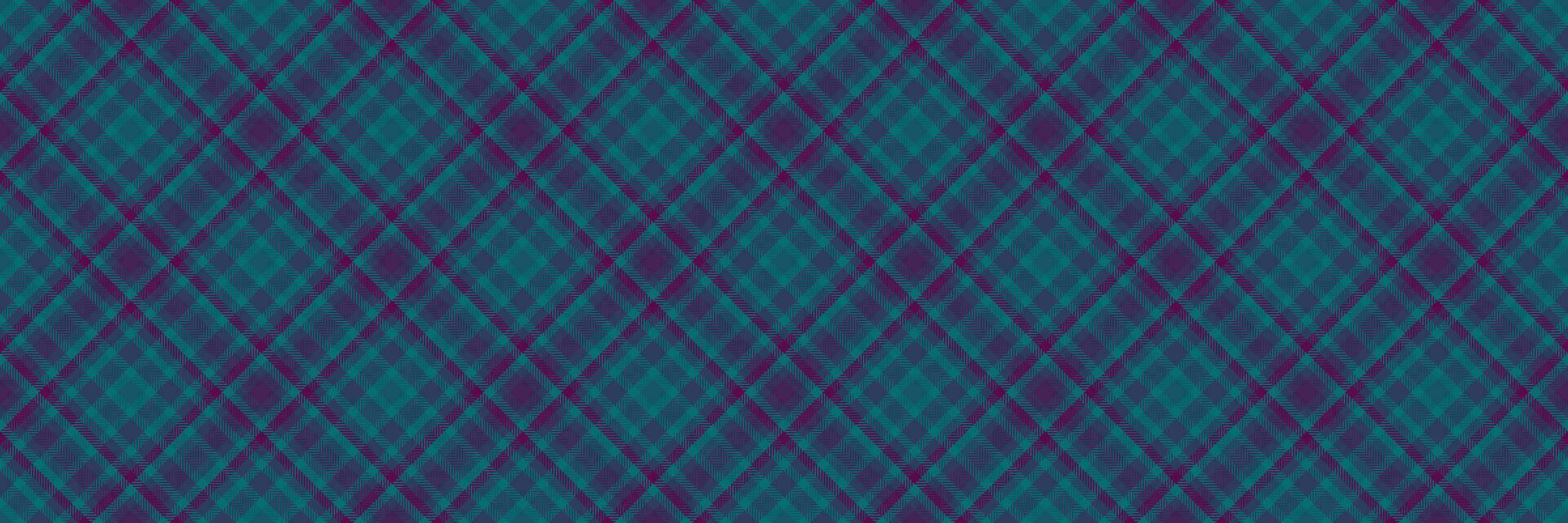 Handkerchief pattern check fabric, custom background seamless textile. Outside plaid tartan texture vector in cyan and blue colors.