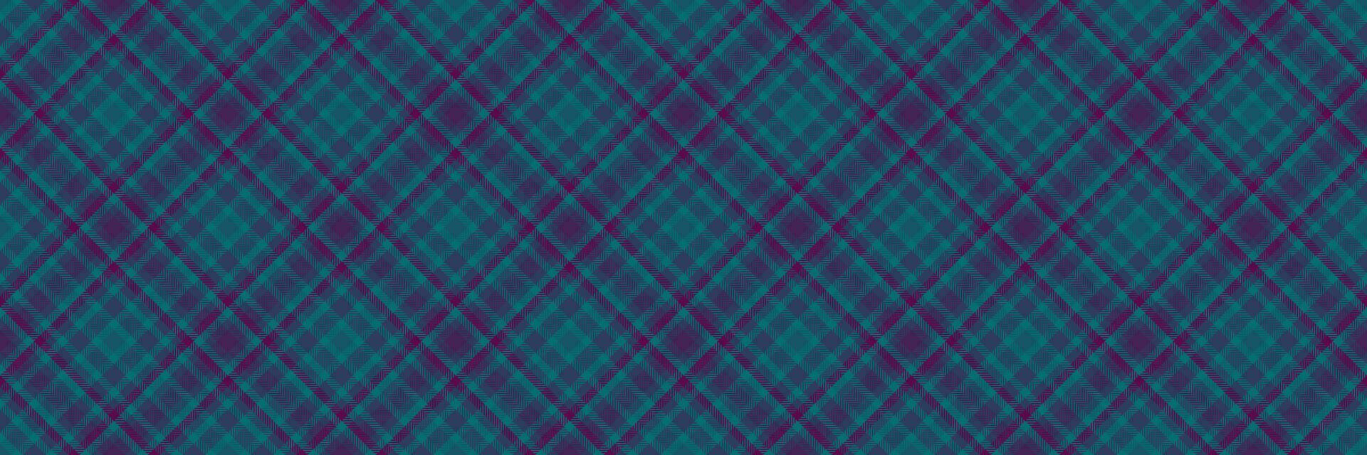 Handkerchief pattern check fabric, custom background seamless textile. Outside plaid tartan texture vector in cyan and blue colors.