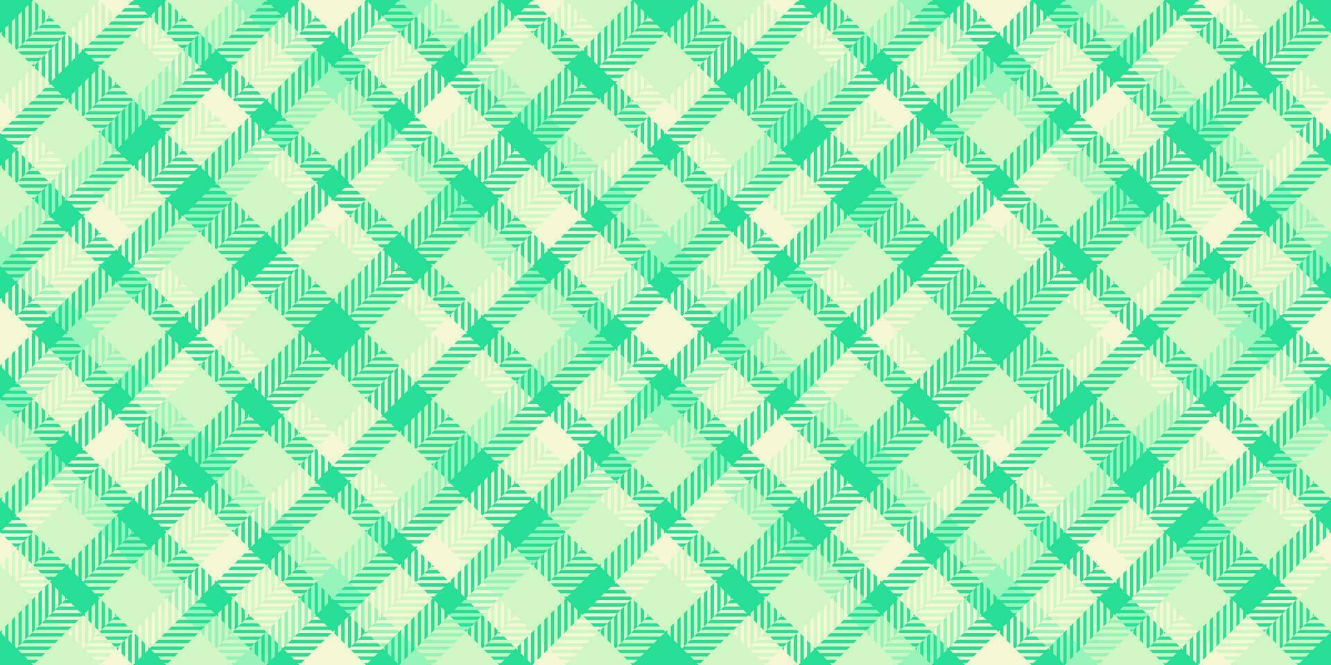 December seamless background plaid, 60s fabric texture check. Postcard pattern textile tartan vector in light and mint colors.