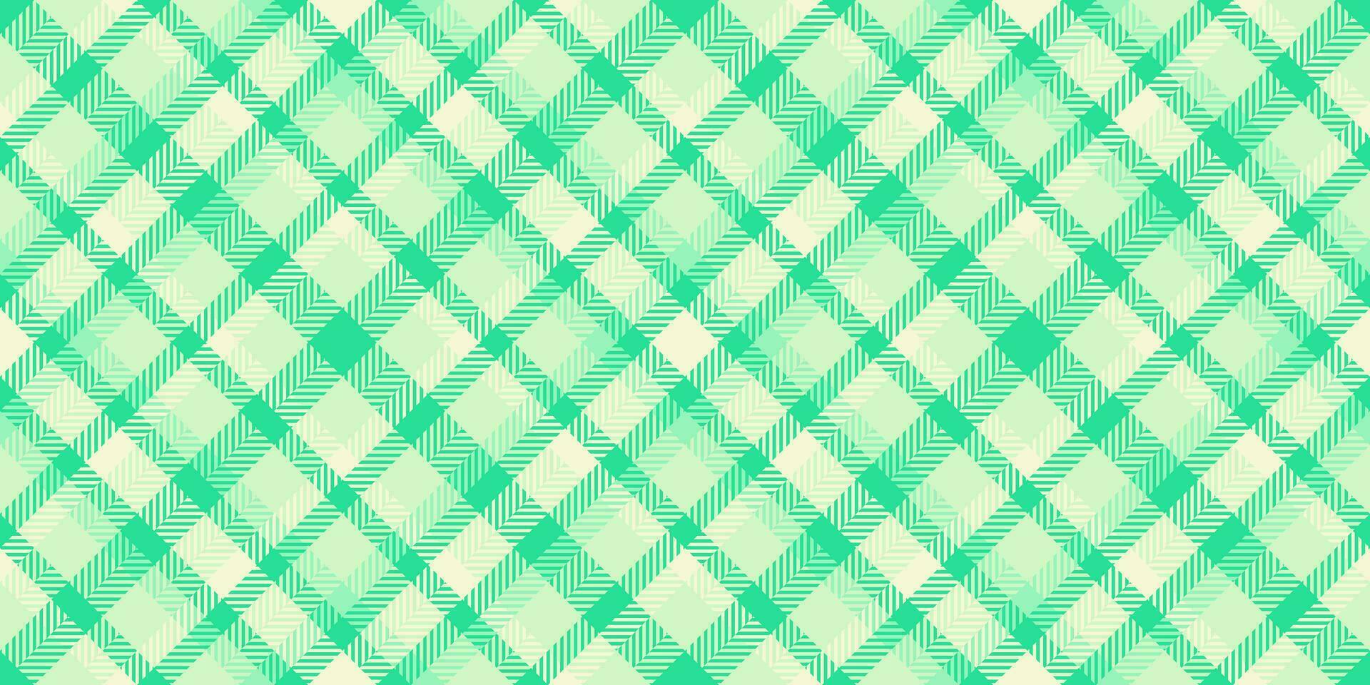 December seamless background plaid, 60s fabric texture check. Postcard pattern textile tartan vector in light and mint colors.