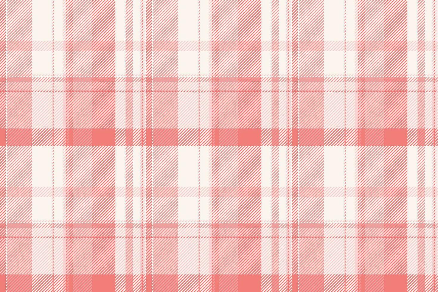 Gift textile background pattern, volume fabric tartan check. Dress vector seamless plaid texture in sea shell and light colors.