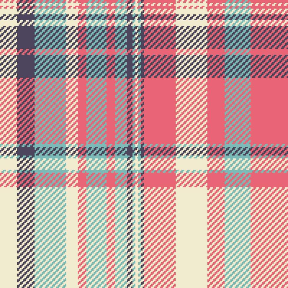 Background pattern fabric of plaid vector seamless with a check texture tartan textile.