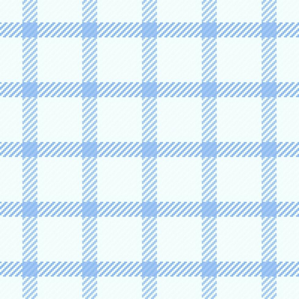 Relief background fabric texture, horizontal seamless textile vector. National pattern check tartan plaid in mint cream and blue colors. vector