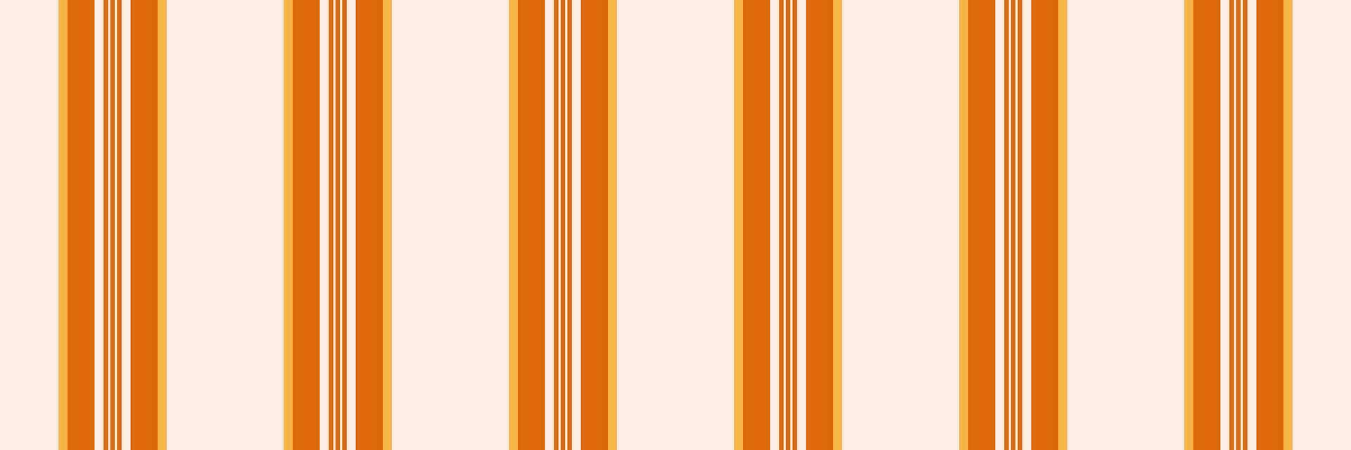 Plain seamless texture textile, attire stripe background vertical. Postcard pattern lines vector fabric in linen and orange colors.