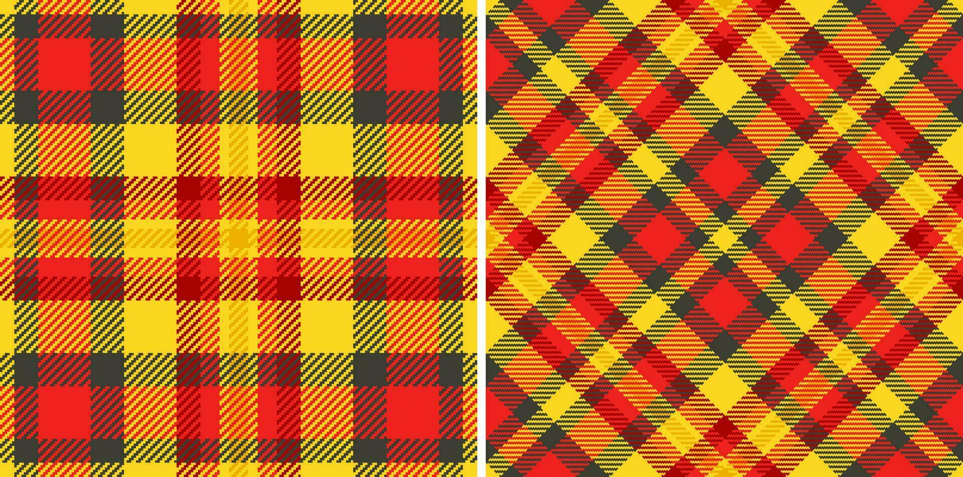 Fabric seamless background of pattern tartan textile with a check plaid vector texture.