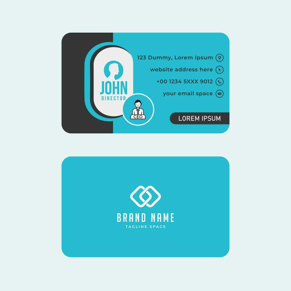 Simple Gorgeous Modern Corporate Minimalistic Visiting or Business Card Design Template vector