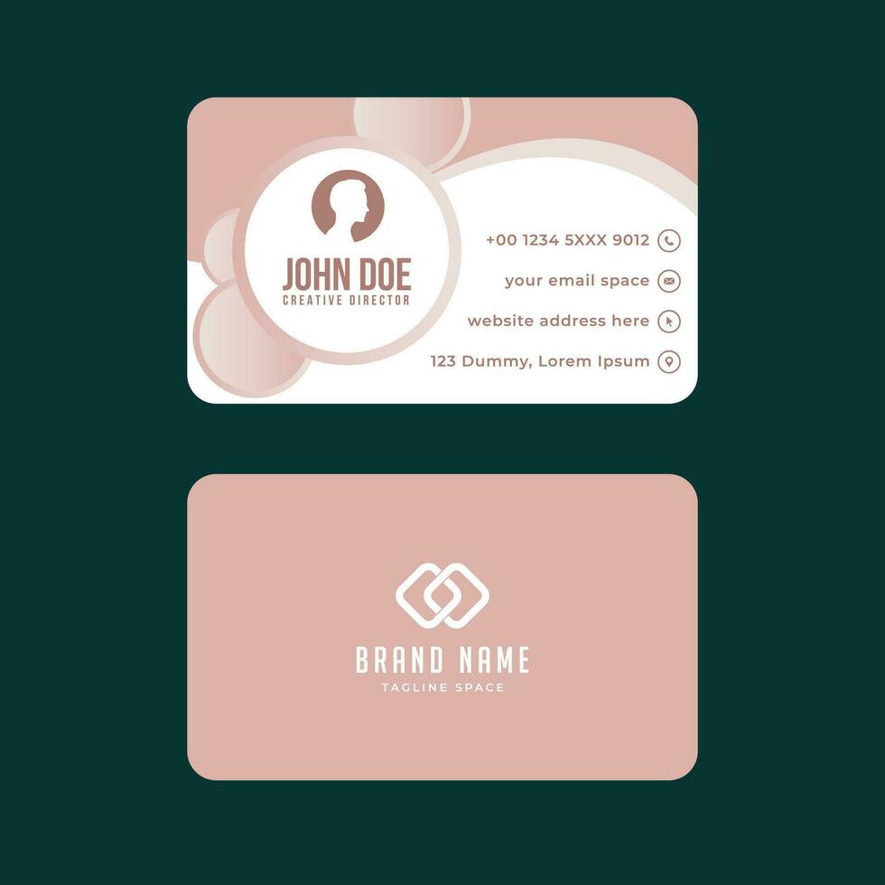 Simple Gorgeous Modern Corporate Minimalistic Visiting or Business Card Design Template vector