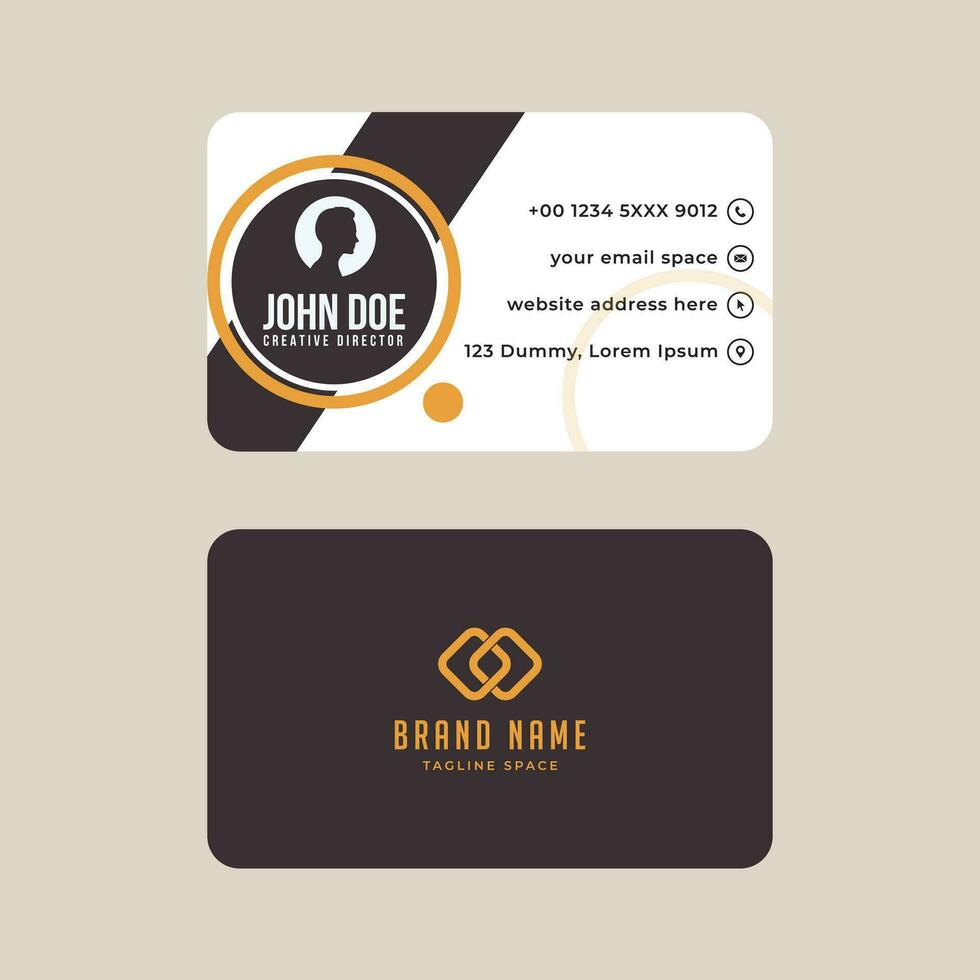 Simple Gorgeous Modern Corporate Minimalistic Visiting or Business Card Design Template vector