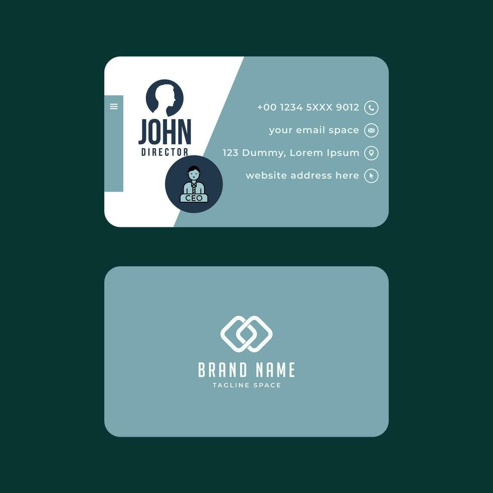 Simple Gorgeous Modern Corporate Minimalistic Visiting or Business Card Design Template vector