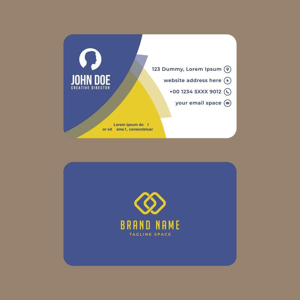 Simple Gorgeous Modern Corporate Minimalistic Visiting or Business Card Design Template vector