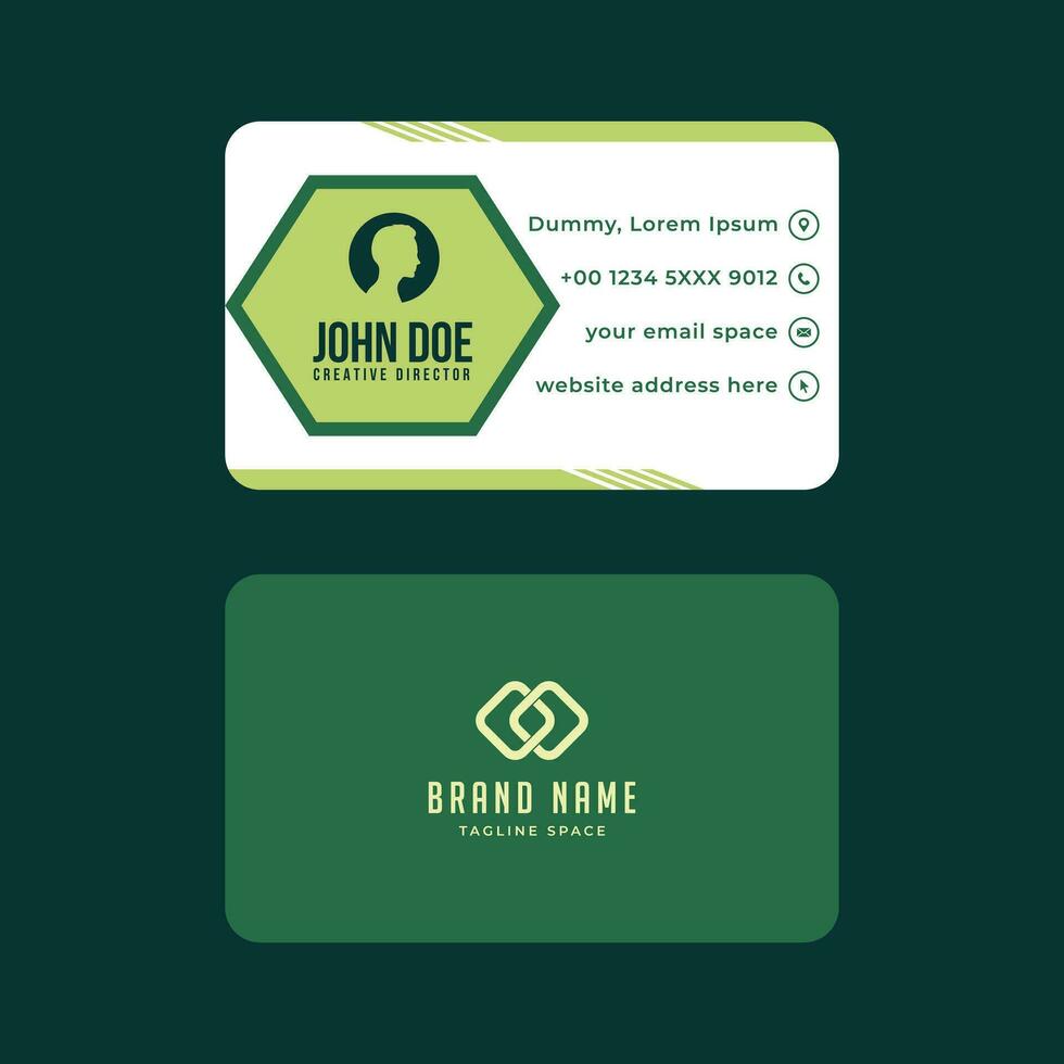 Simple Gorgeous Modern Corporate Minimalistic Visiting or Business Card Design Template vector