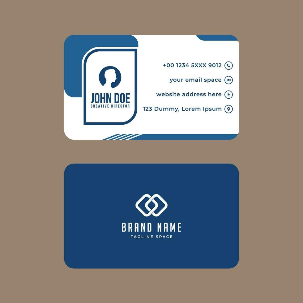 Simple Gorgeous Modern Corporate Minimalistic Visiting or Business Card Design Template vector