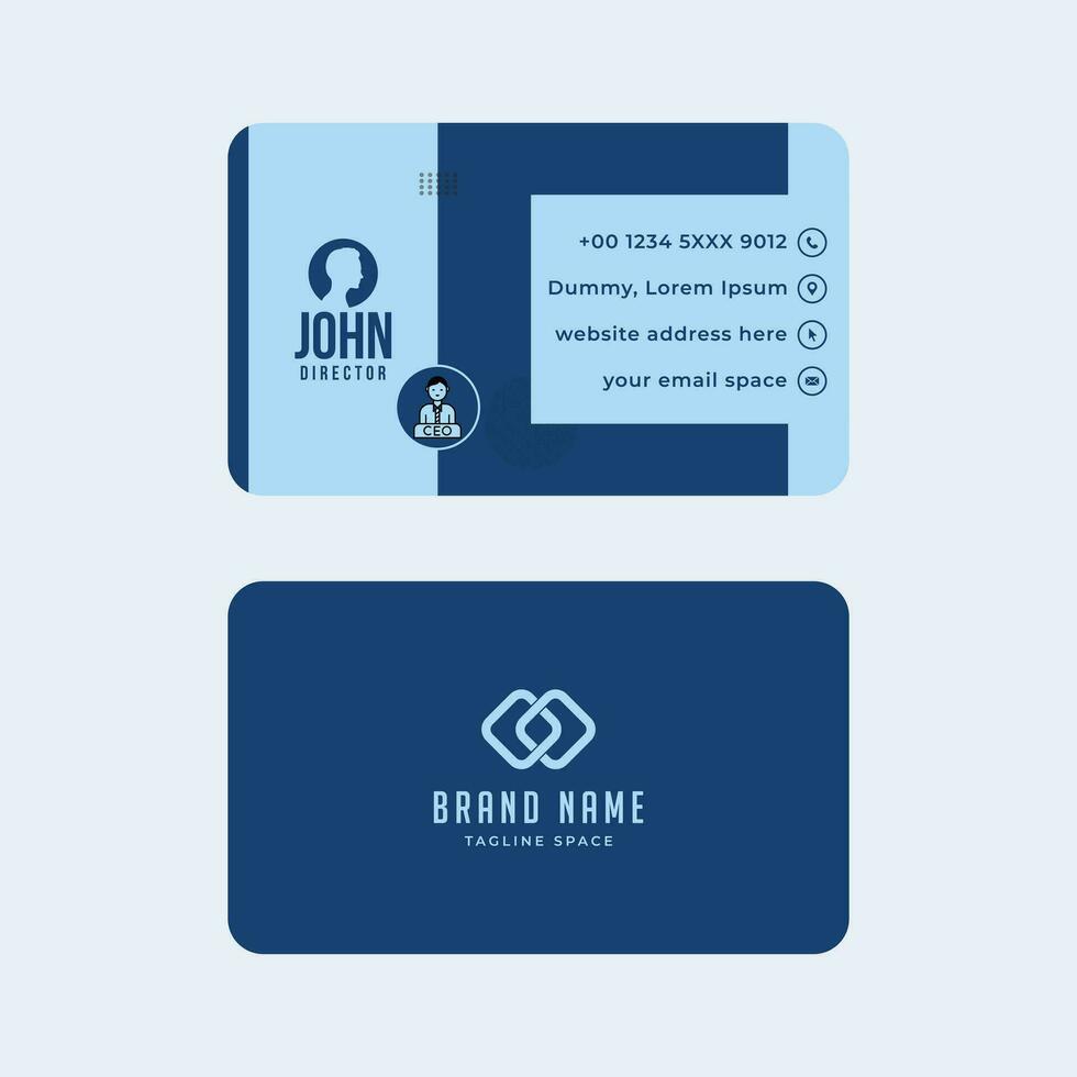 Simple Gorgeous Modern Corporate Minimalistic Visiting or Business Card Design Template vector