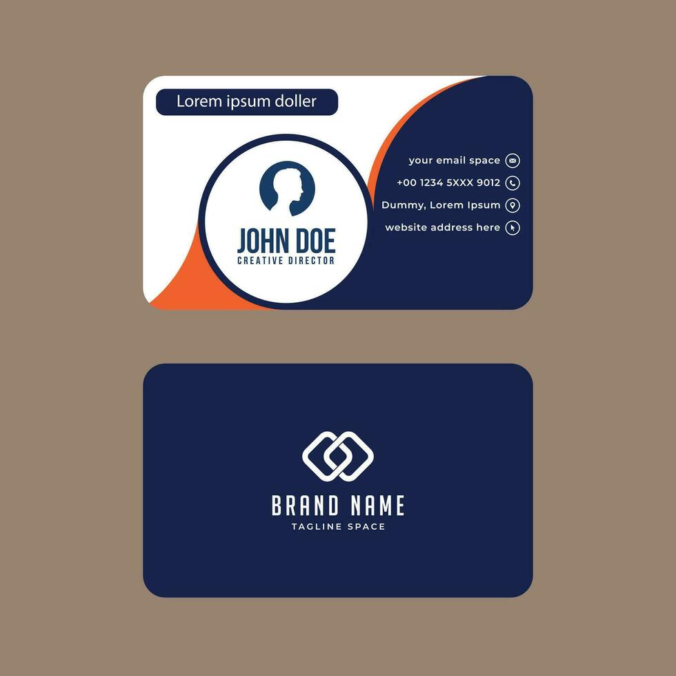 Simple Gorgeous Modern Corporate Minimalistic Visiting or Business Card Design Template vector