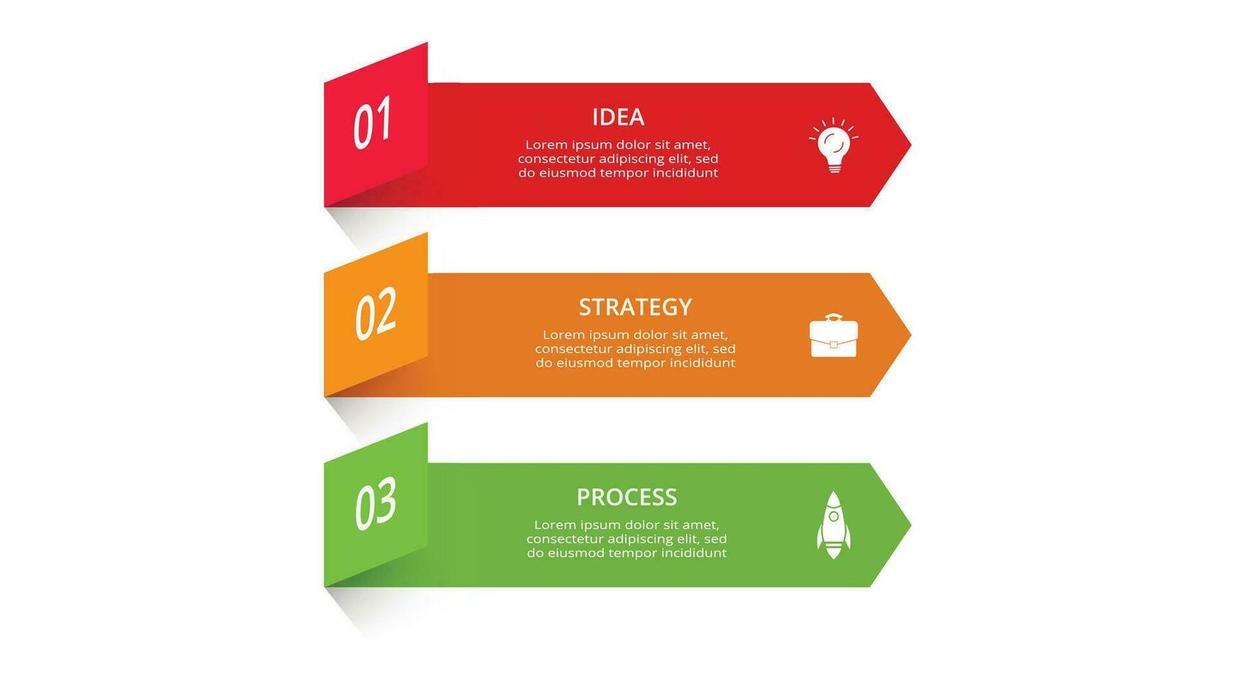 Abstract arrows of graph, diagram with 3 steps, options, parts or processes. Vector business template for presentation