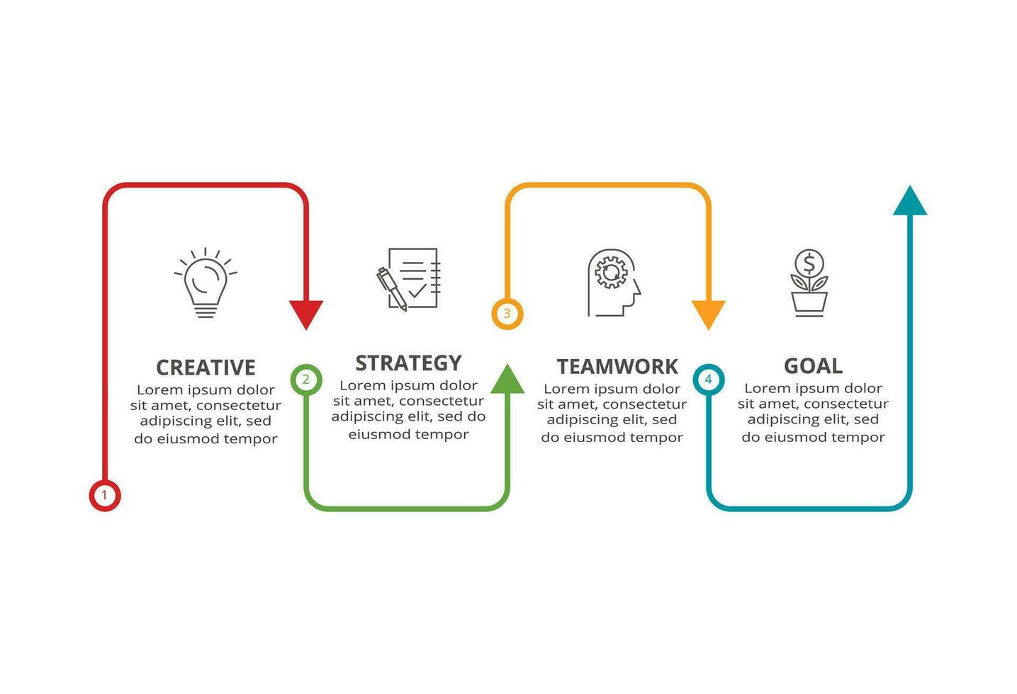 Line concept for infographic with 5 steps, options, parts or processes. Business data visualization. vector