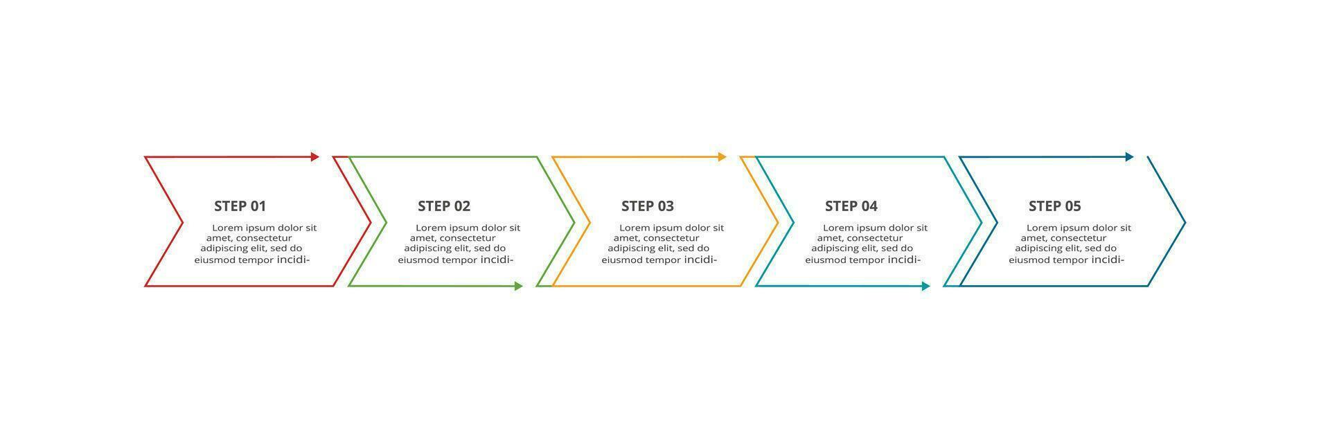 Line concept for infographic with 5 steps, options, parts or processes. Business data visualization. vector