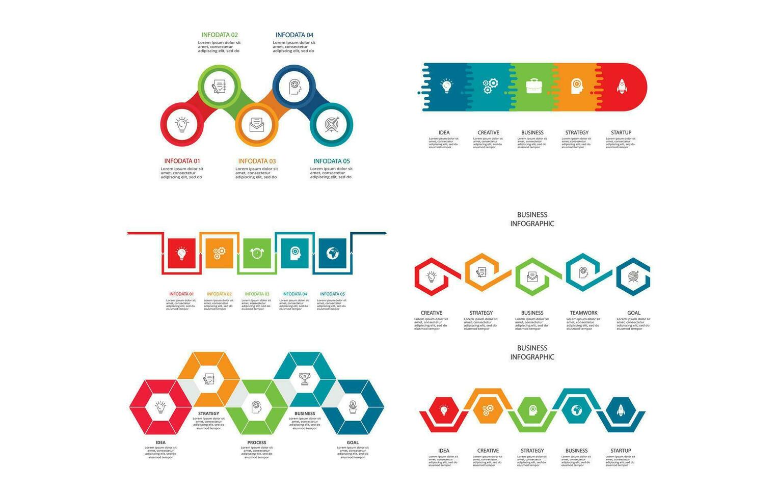 Creative concept for infographic with 5 steps, options, parts or processes. Business data visualization. vector
