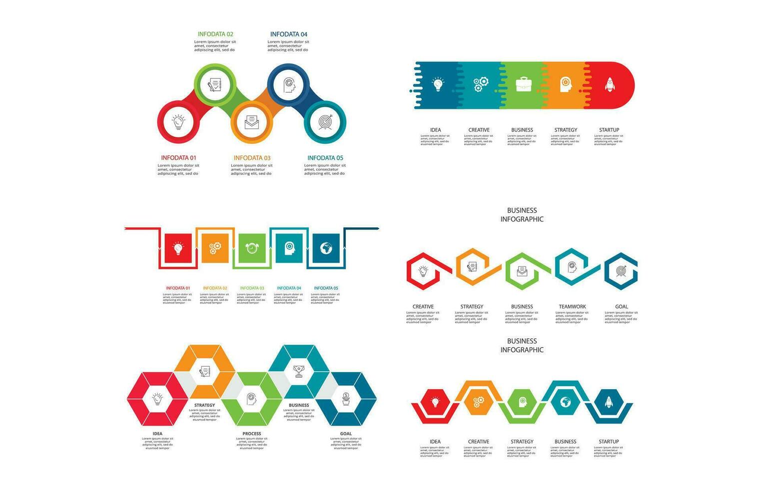 creativo concepto para infografía con 5 5 pasos, opciones, partes o procesos. negocio datos visualización. vector