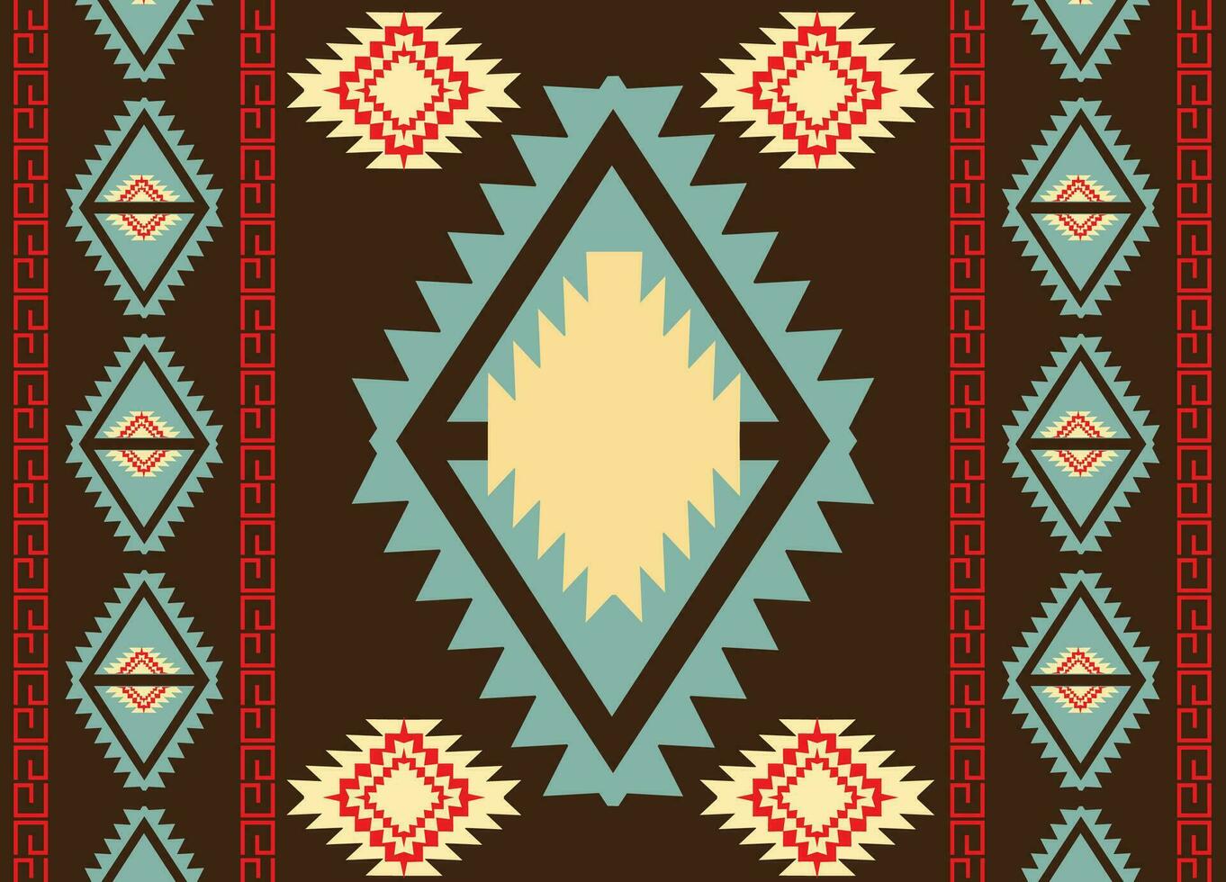 Ethnic tribal fabric textile traditional seamless pattern abstract geometric background vector