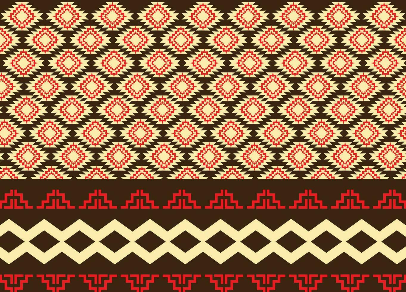 Ethnic tribal fabric textile traditional seamless pattern abstract geometric background vector
