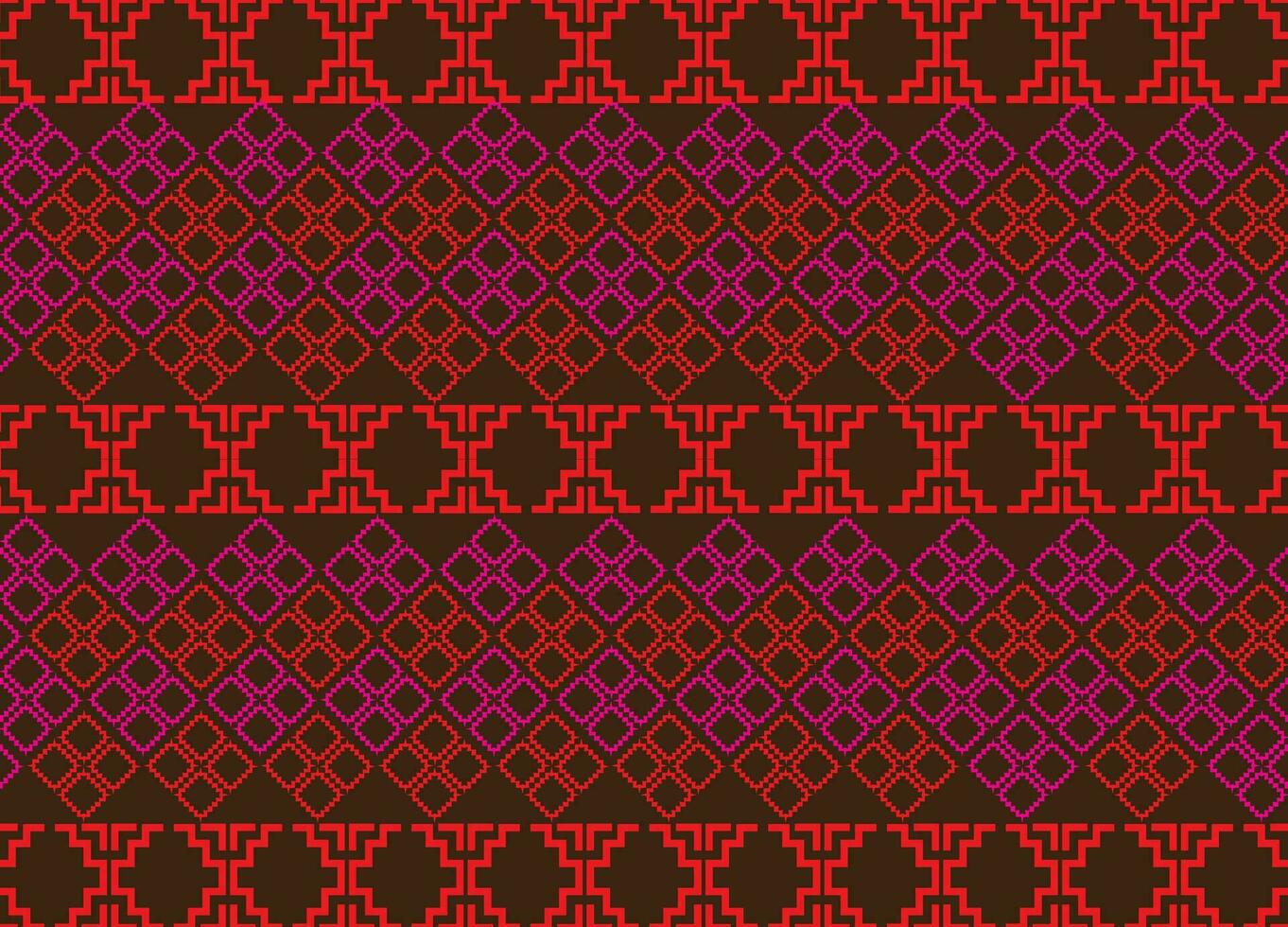 Ethnic tribal fabric textile traditional seamless pattern abstract geometric background vector