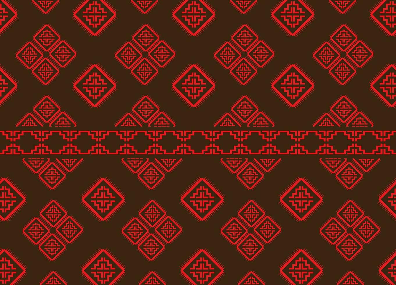 Ethnic tribal fabric textile traditional seamless pattern abstract geometric background vector