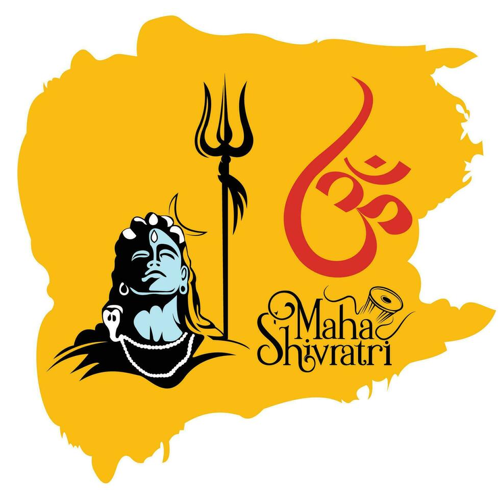 happy maha shivratri festival vector design