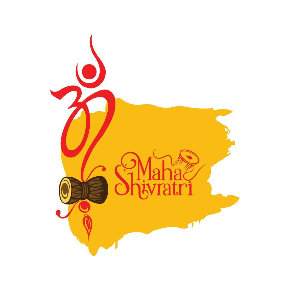 happy maha shivratri festival vector design
