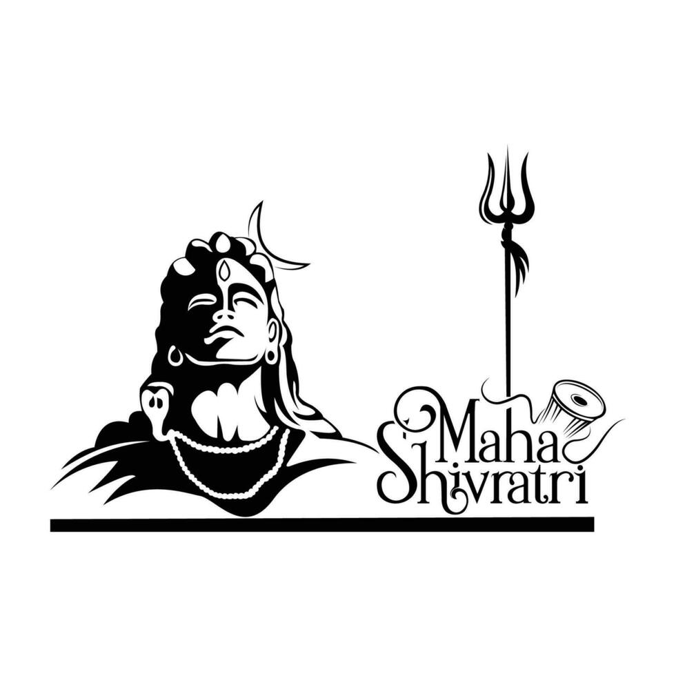 happy maha shivratri festival vector design