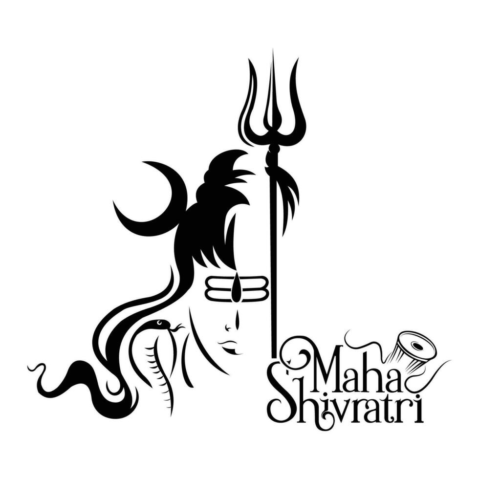 happy maha shivratri festival vector design