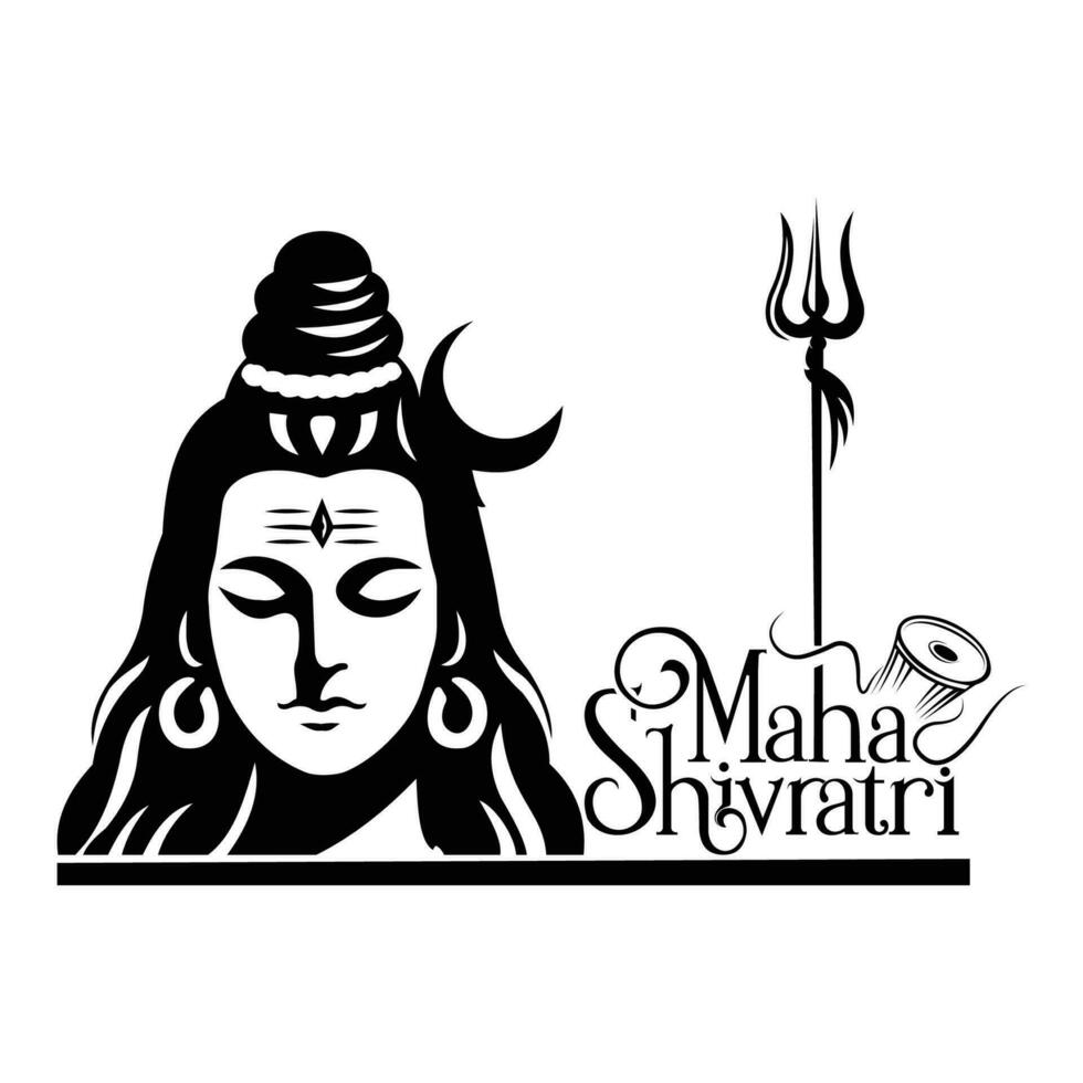 happy maha shivratri festival vector design