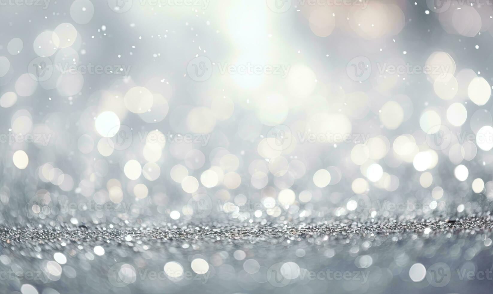 Glittering silver background. AI generative. photo