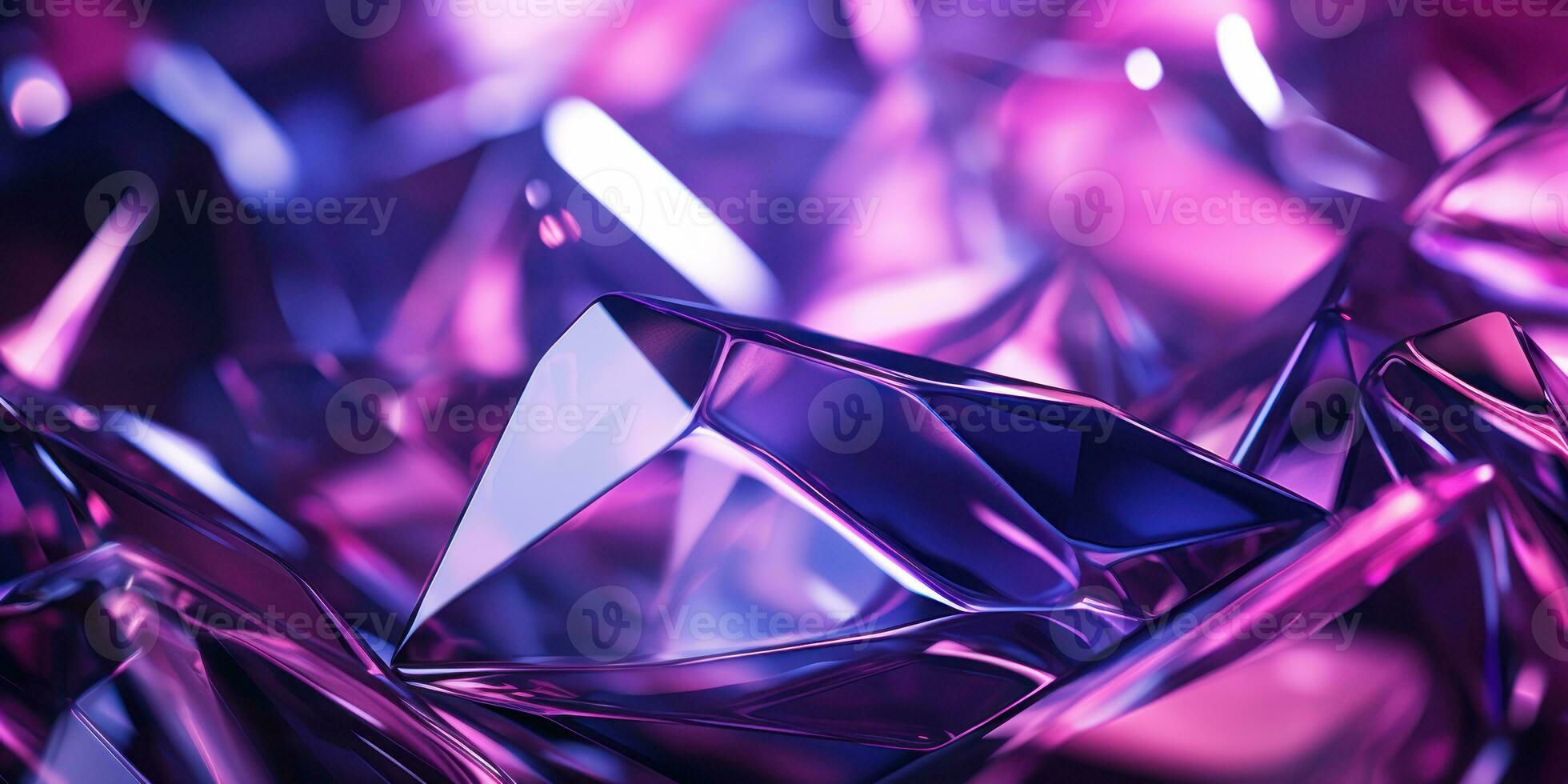 AI generated Mesmerizing close-up of a purple crystals. AI generative. photo