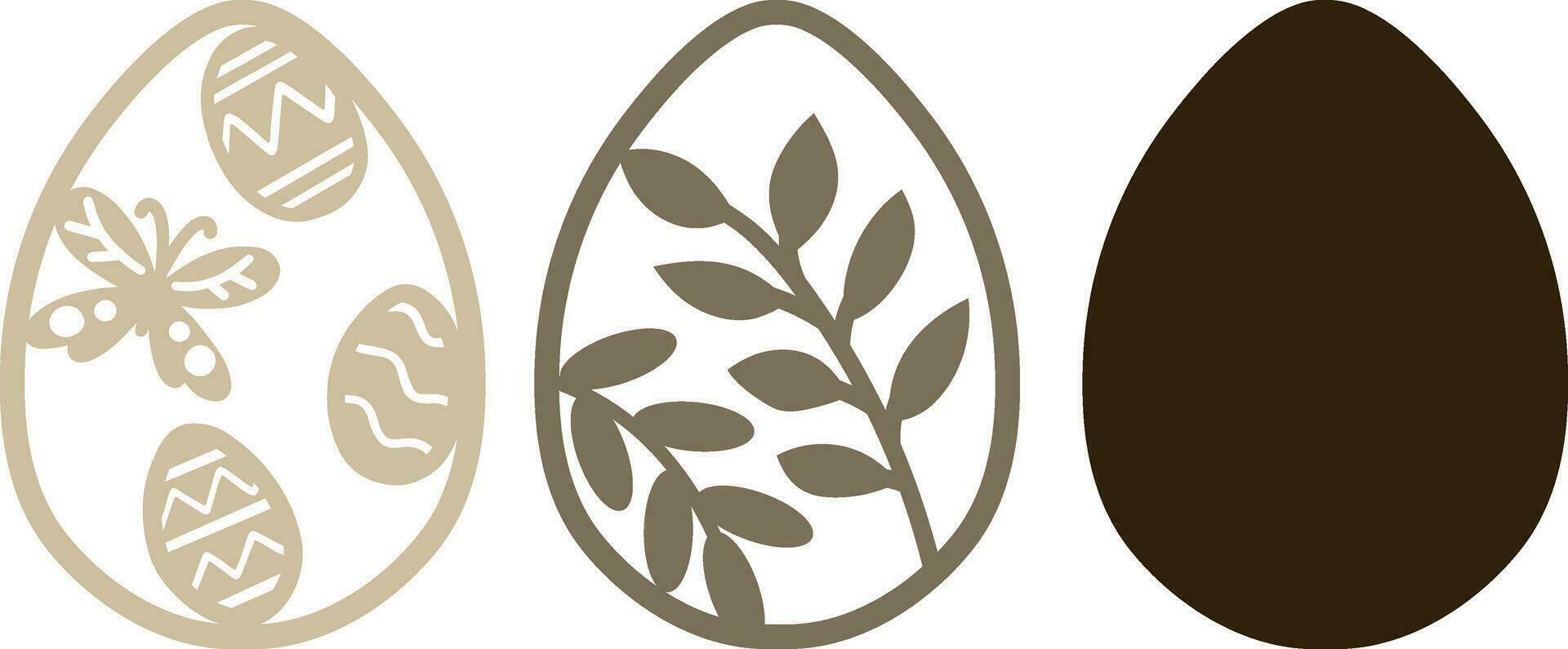 Easter Egg Ornaments Cut File vector