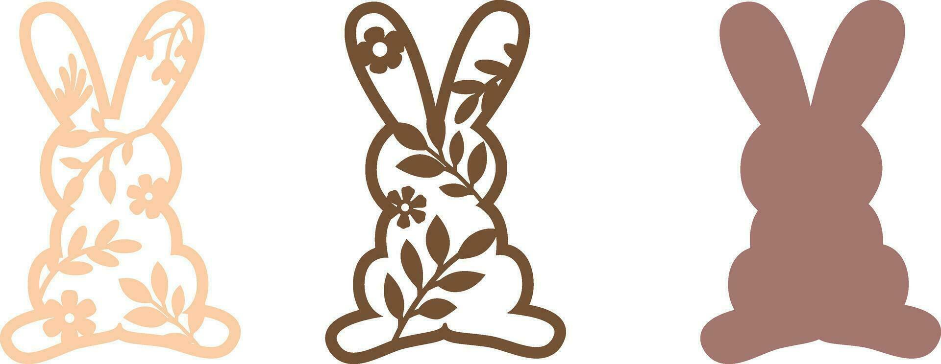 Easter Rabbit, Laser Cut File vector