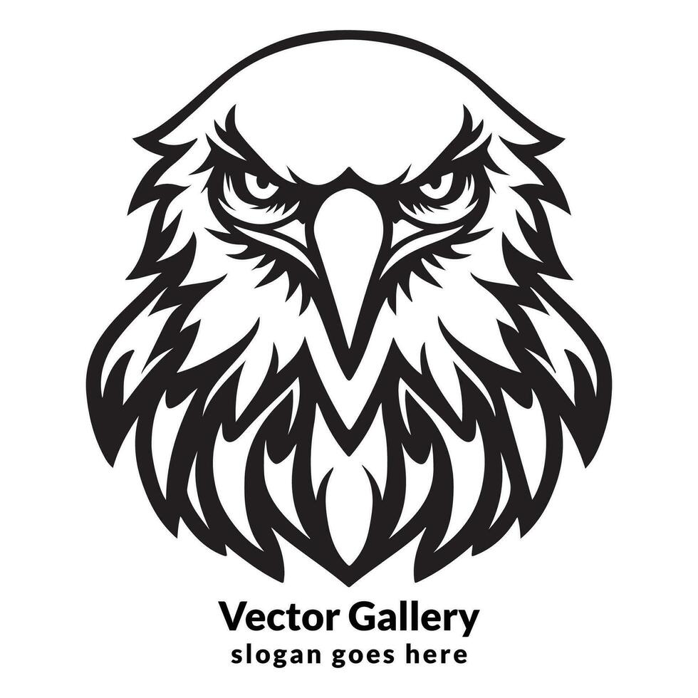 vector águila cabeza logo modelo