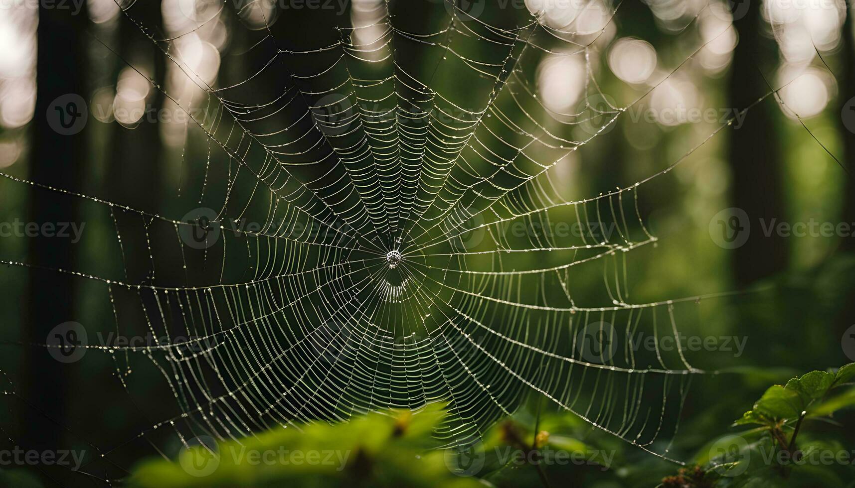 AI generated a spider web in the forest by joseph krajewski for stocksy united photo