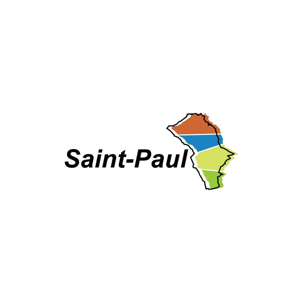 Map of Saint Paul colorful geometric modern outline, High detailed vector illustration vector Design Template, suitable for your company