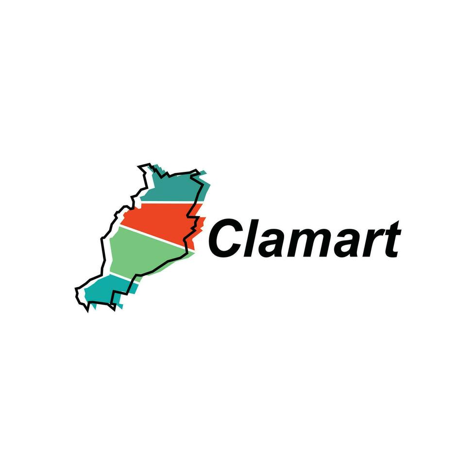 Map of Clamart City colorful geometric modern outline, High detailed vector illustration vector Design Template, suitable for your company