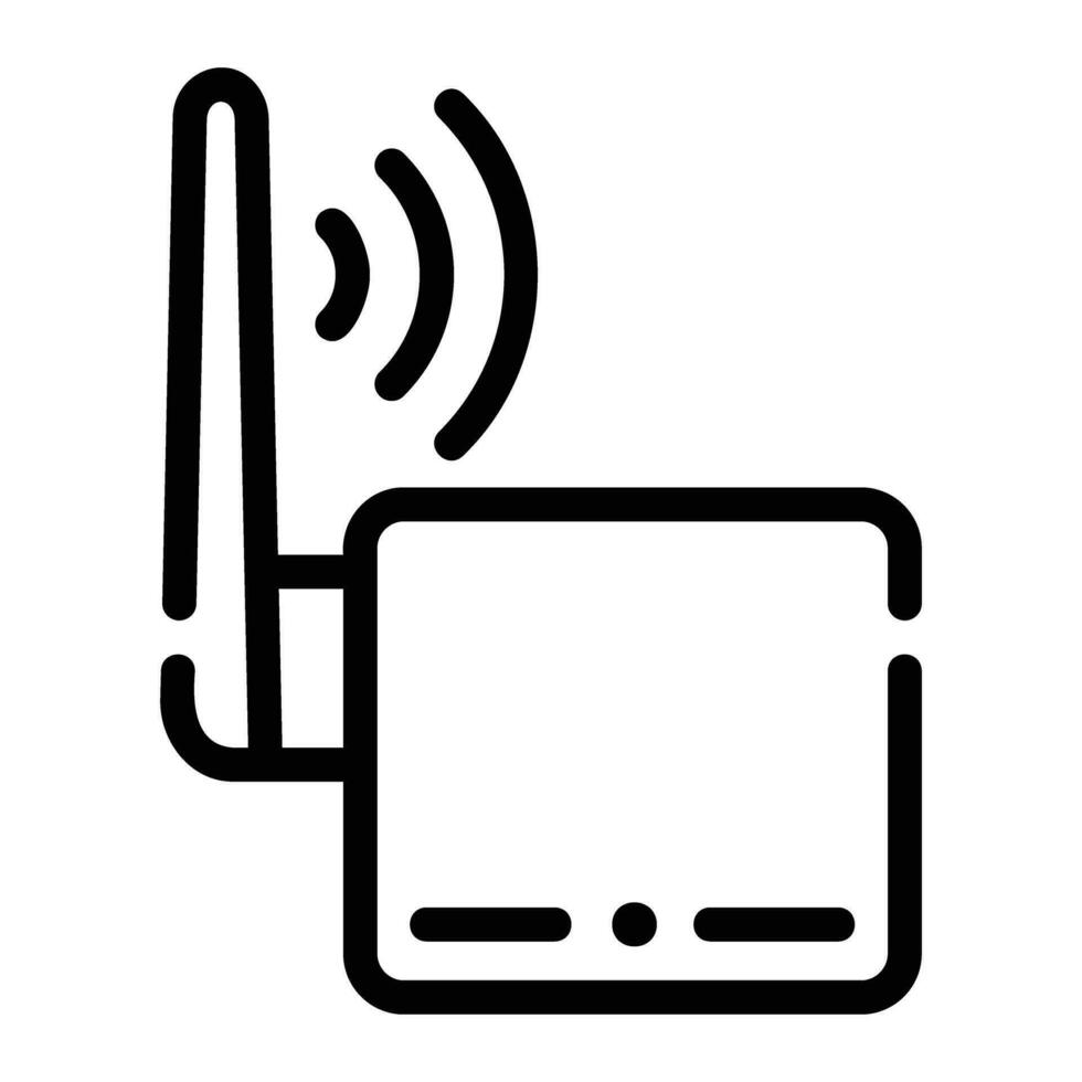 wifi networking Line Icon Background White vector