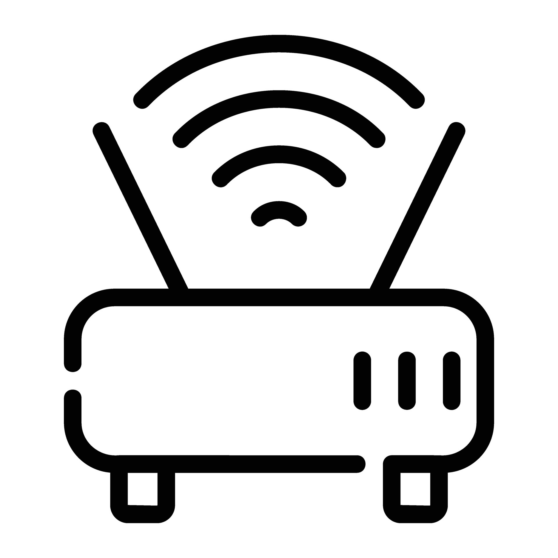 router Line Icon Background White 36529151 Vector Art at Vecteezy