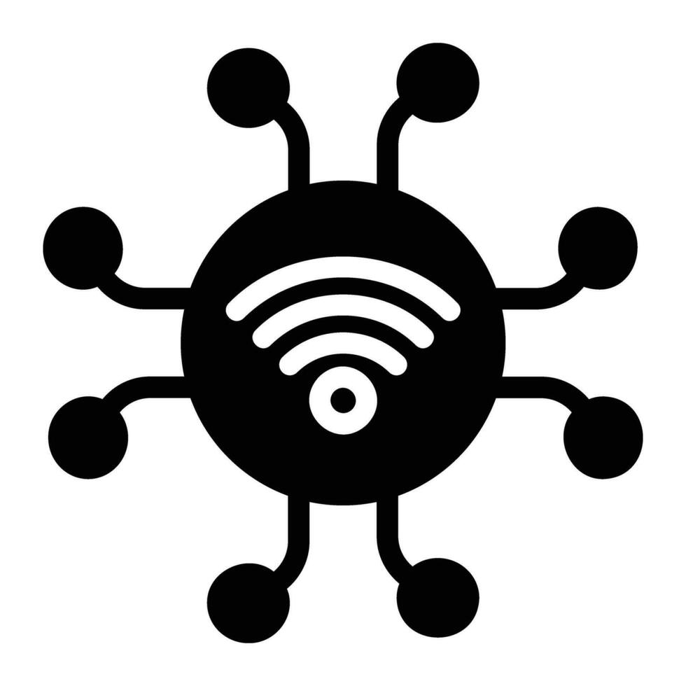 internet of things Glyph Icon Background White vector
