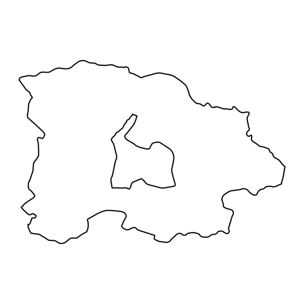 Selenge province map, administrative division of Mongolia. Vector illustration.