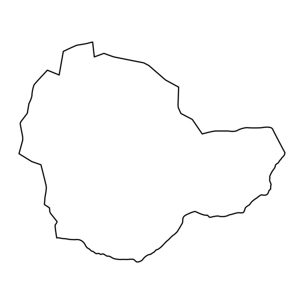 Sukhbaatar province map, administrative division of Mongolia. Vector illustration.