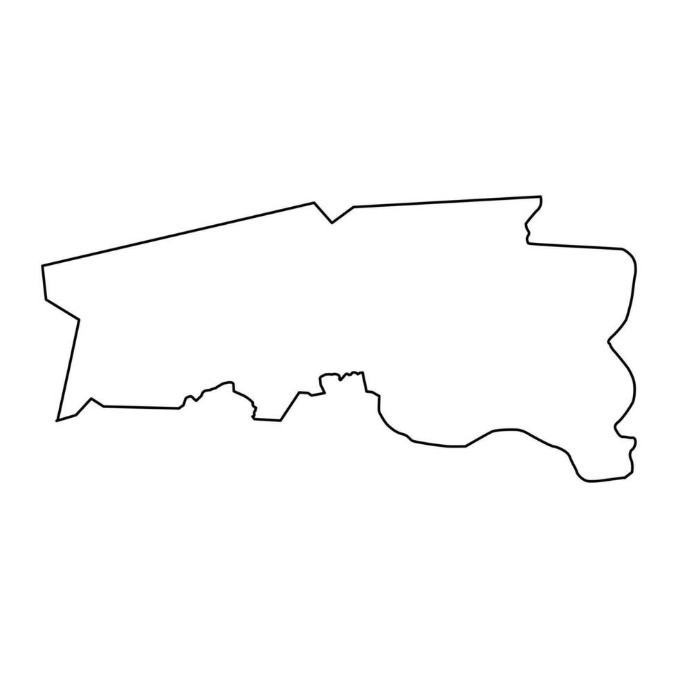 Tombouctou region map, administrative division of Mali. Vector illustration.