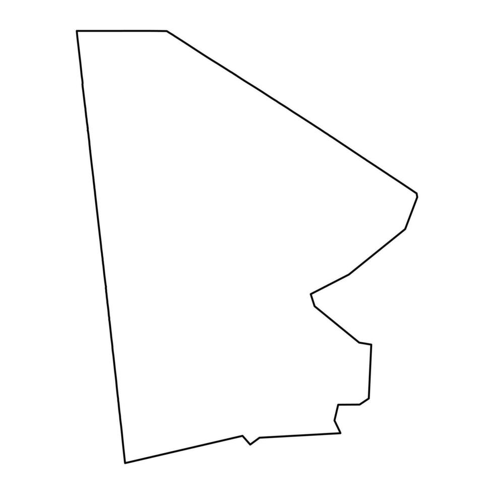 Taoudenit region map, administrative division of Mali. Vector illustration.