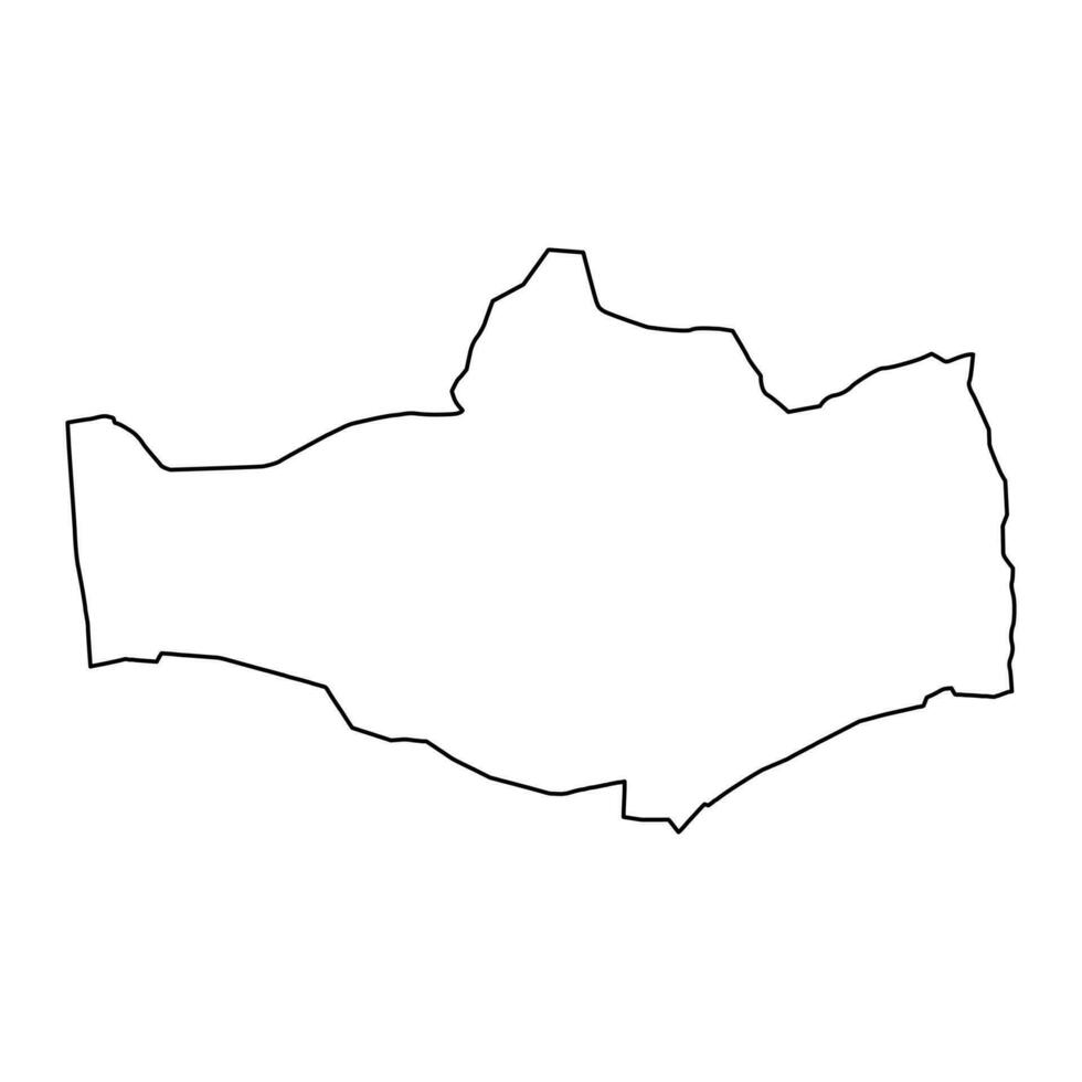 Omnogovi province map, administrative division of Mongolia. Vector illustration.